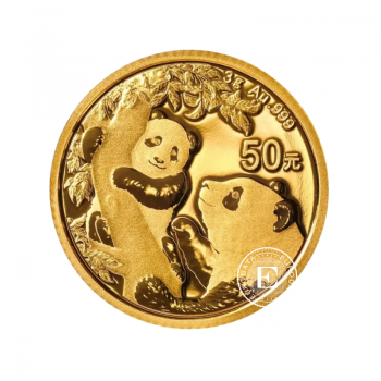 3 g gold coin Panda, China 2021