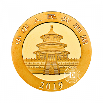 30 g auksinė moneta Panda, Kinija 2019