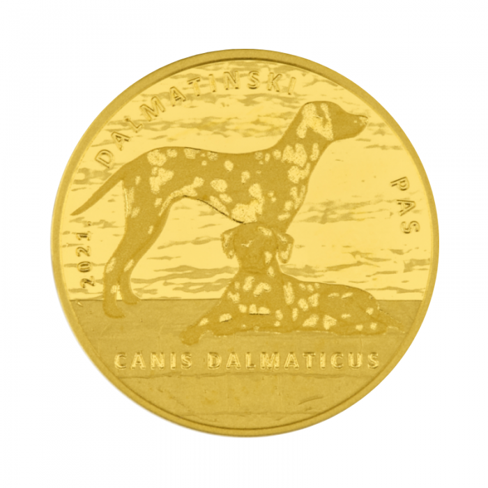 1/4 oz (7.78 g) auksinė moneta Dalmatinas, Kroatija 2021