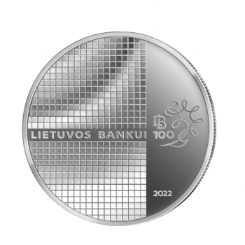 1,5 eurų moneta Lietuvos banko 100 m. sukakčiai, Lietuva 2022