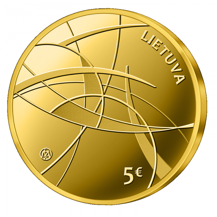 5 Eur (1.244 g) gold PROOF coin Social Sciences, Lithuania 2021