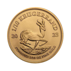 1/10 oz (3.11 g) pièce d'Or Krugerrand, Afrique du Sud 2023
