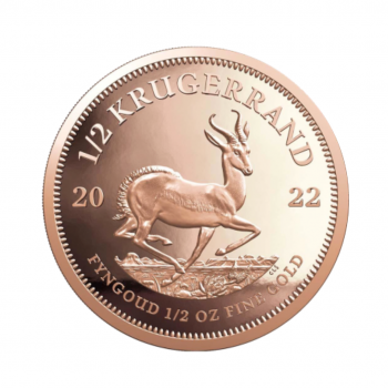 1/2 oz (15.55 g) auksinė moneta Krugerrand, Pietų Afrikos Respublika 2022