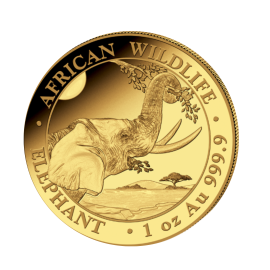 1 oz (31.10 g) auksinė moneta Dramblys, Somalis 2023