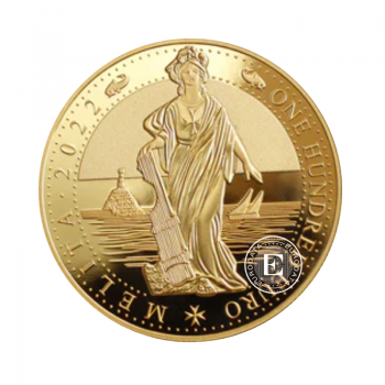 1/10 oz (3.11 g) auksinė moneta Melita, Malta 2022