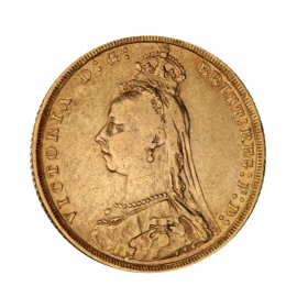 7.98 g soverenas Queen Victoria Jubilee, Didžioji Britanija 1887-1893