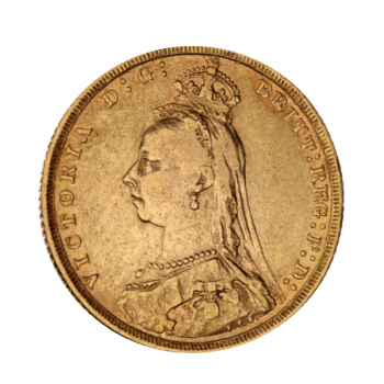 7.98 g soverenas Queen Victoria Jubilee, Didžioji Britanija 1887-1893