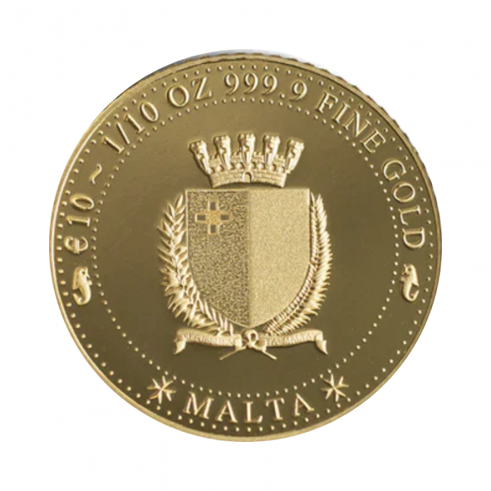 1/10 oz (3.11 g) złota moneta Melita, Malta 2022
