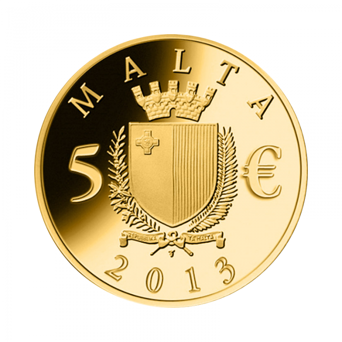 5 Eur (0.5 g) auksinė moneta The Picciolo, Malta 2013