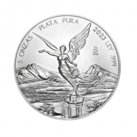 5 oz (155.50 g) sidabrinė moneta Laisvės angelas, Meksika 2023