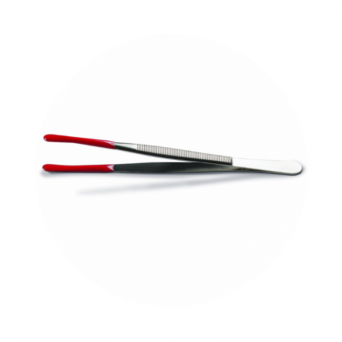 Plastic-coated tongs for coins