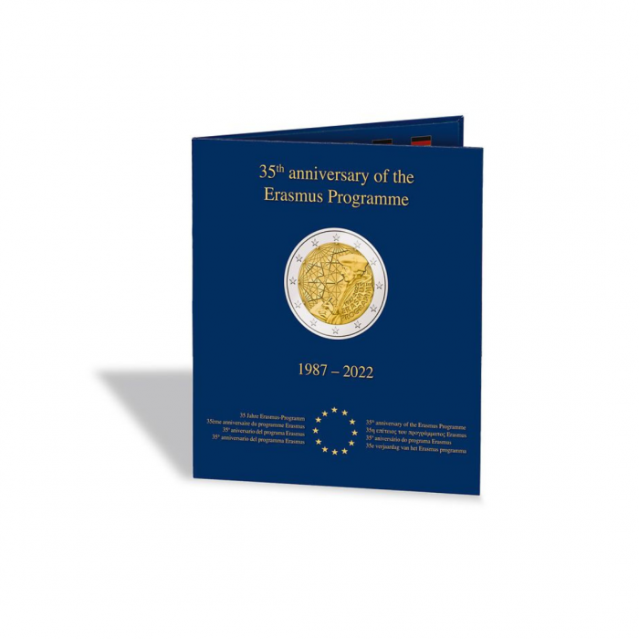 PRESSO coin album - Erasmus 2022 for 23 European 2 eur coins, Leuchtturm