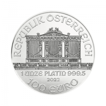 1 oz (31.10 g) platininė moneta Filharmonija, Austrija 2022