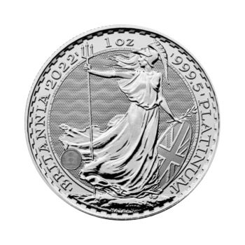 1 oz platininė moneta Britannia, D. Britanija 2022