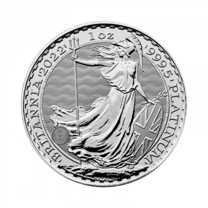 1 oz (31.10 g) platininė moneta Britannia, D. Britanija 2022