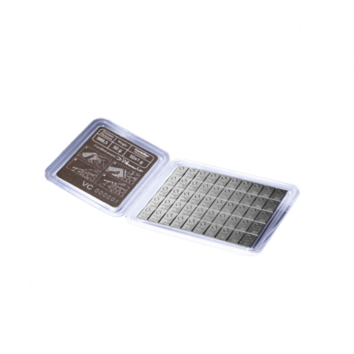 50x1 g platinos luitai Valcambi 999.5