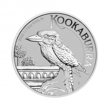 1/10 oz (3.11 g) platininė moneta Australijos Kookaburra, Australija 2022