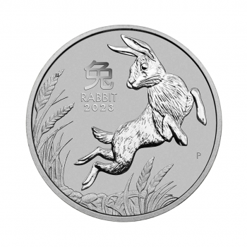 1 oz platininė moneta Lunar Triušio metai, Australija 2023 || Lunar III