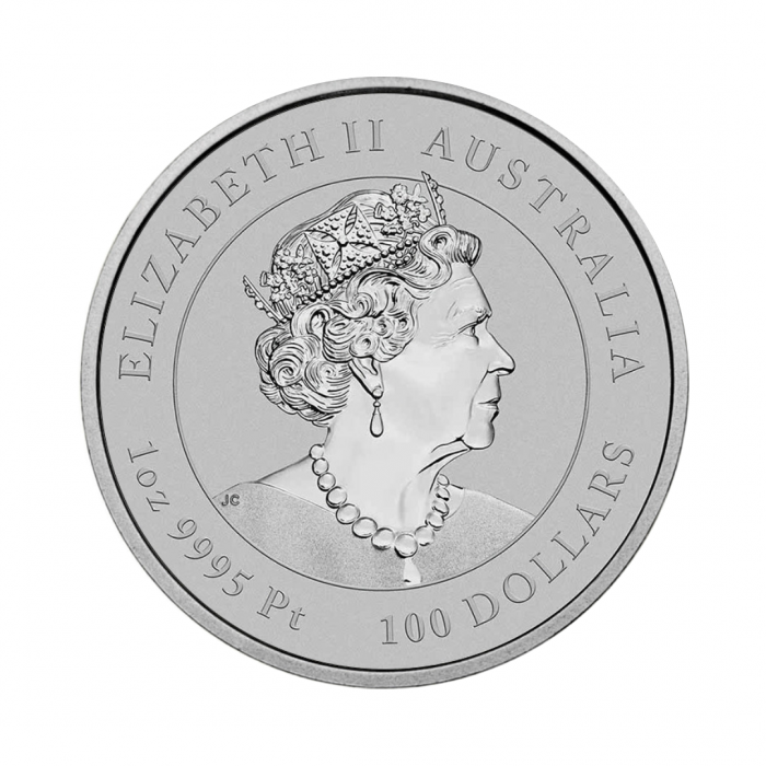1 oz platininė moneta Lunar Triušio metai, Australija 2023 || Lunar III