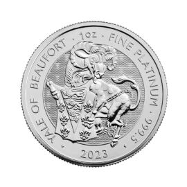 1 oz (31.10 g) platininė moneta Beauforto Ožys, Tudor Beasts, Didžioji Britanija 2023