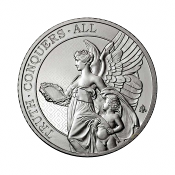 1 oz (31.10 g) platininė moneta Tiesa, Saint Helena 2022 || Karalienės dorybės