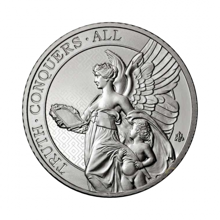 1 oz (31.10 g) platininė moneta Karalienės dorybės - Tiesa, Saint Helena 2022