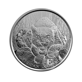 1 oz (31.10 g) srebrna moneta African leopard, Ghana 2017