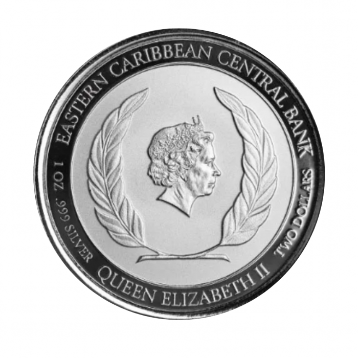 1 oz (31.10 g) sidabrinė moneta Anguilla, Rytų Karibų Salos 2022