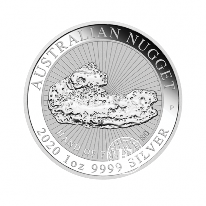 1 oz (31.10 g) srebrna moneta Australian Nugget - Hand of Faith, Australia 2020