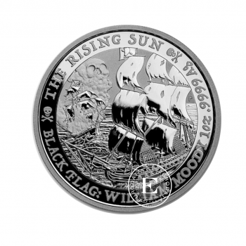 1 oz (31.10 g) sidabrinė moneta Black Flag, The Rising Sun, Tuvalu 2022