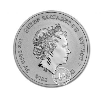 1 oz (31.10 g) sidabrinė moneta Black Flag, The Rising Sun, Tuvalu 2022