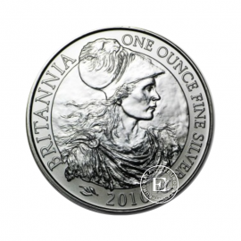 1 oz (31.10 g) srebrna moneta Britannia, Great Britain 2010