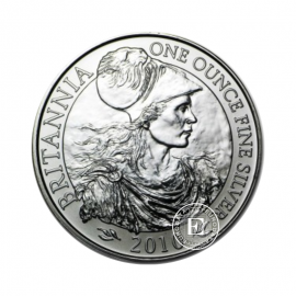 1 oz (31.10 g) silbermünze Britannia, Great Britain 2010