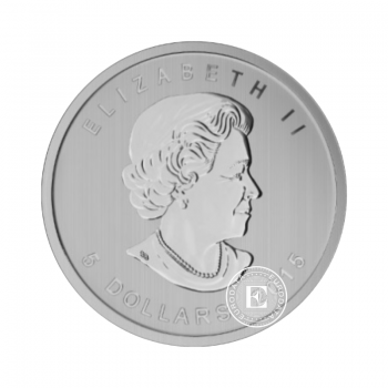 1 oz (31.10 g) srebrna moneta Canada Birds of Prey, Red-Tailed Hawk, Canada 2015