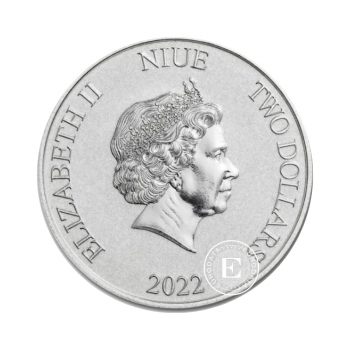 1 oz (31.10 g) sidabrinė moneta Disneys Aladdin, Niujė 2022