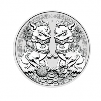 1 oz (31.10 g) sidabrinė moneta Double Pixiu, Australija 2020