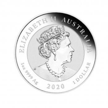 1 oz (31.10 g) sidabrinė moneta Double Pixiu, Australija 2020