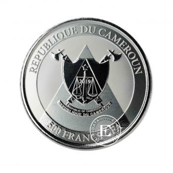 1 oz (31.10 g) sidabrinė moneta Gepardas, Kamerūnas 2019