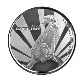 1 oz (31.10 g) srebrna moneta Cheetah, Cameroon 2022