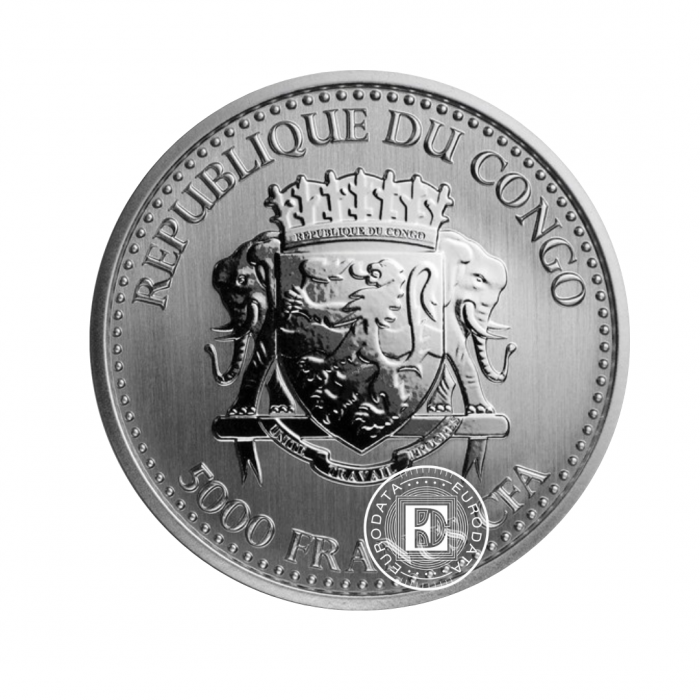 1 oz (31.10 g) silver coin Gorilla, Congo 2019