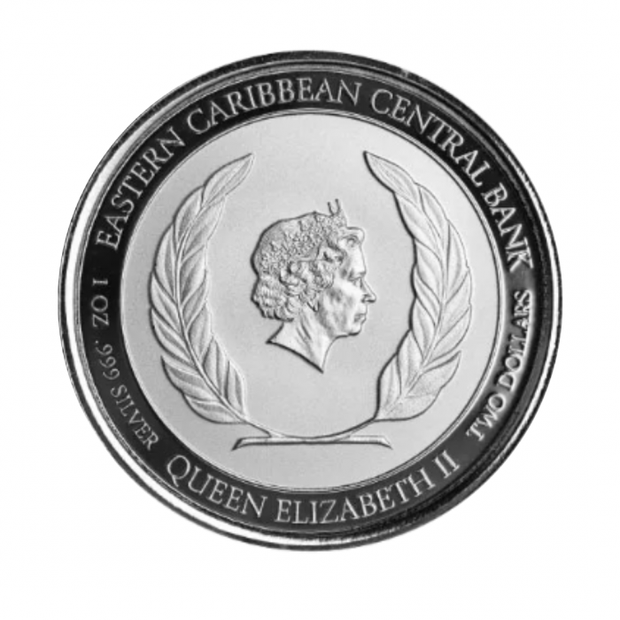 1 oz (31.10 g) srebrna moneta Grenada - Nutmeg Tree, East Caribbean Islands 2022
