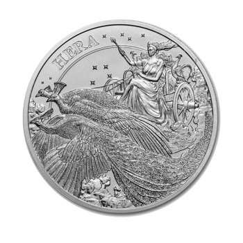 1 oz (31.10 g) sidabrinė moneta Hera and the Peacock , Saint Helena 2022