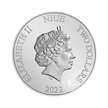 1 oz (31.10 g) sidabrinė moneta Karibų Piratai, Silent Mary, Niujė 2022