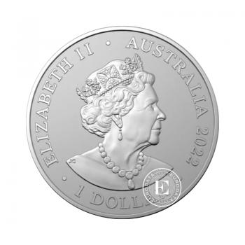 1 oz (31.10 g) sidabrinė moneta Kengūra RAM, Australija 2022