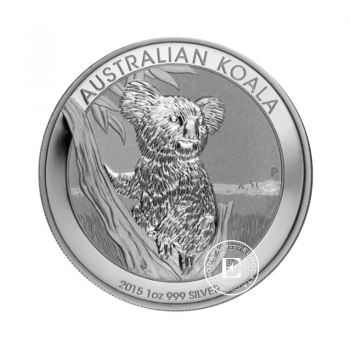 1 oz (31.10 g) sidabrinė moneta Koala, Australija 2015