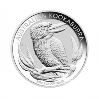 1 oz (31.10 g) sidabrinė moneta Kookaburra, Australija 2012