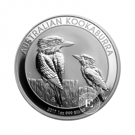 1 oz (31.10 g) srebrna moneta Kookaburra, Australia 2017