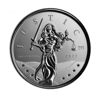 1 oz (31.10 g) sidabrinė moneta Lady Justice, Gibraltaras 2023