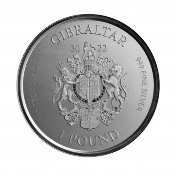 1 oz (31.10 g) sidabrinė moneta Lady Justice, Gibraltar 2022