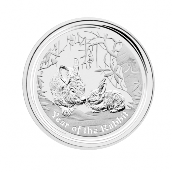1 oz (31.10 g) sidabrinė moneta Lunar II Triušio metai, Australija 2011
